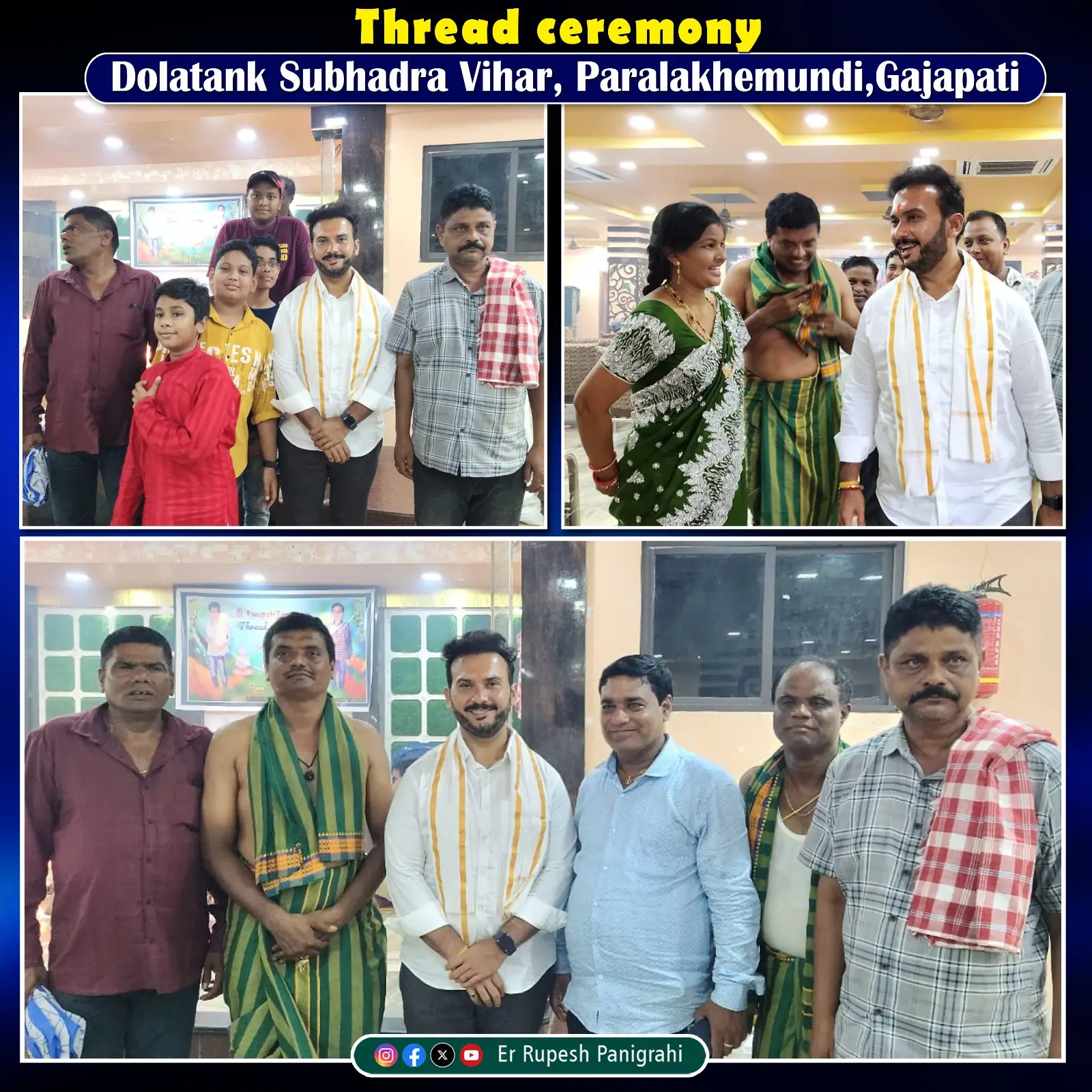 Thread Ceremony in Dolatank Subhadra vihar visited by MLA Rupesh Kumar